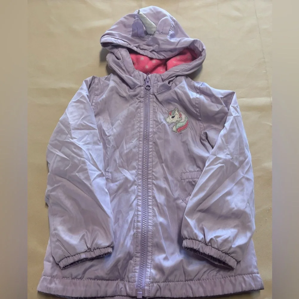 Carter's Lavender‎ Purple Unicorn Raincoat for Kids